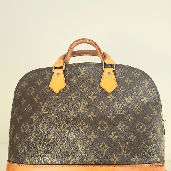 Louis Vuitton Alma Hand Brown Monogram Canvas Satchel - Picture 4 of 16
